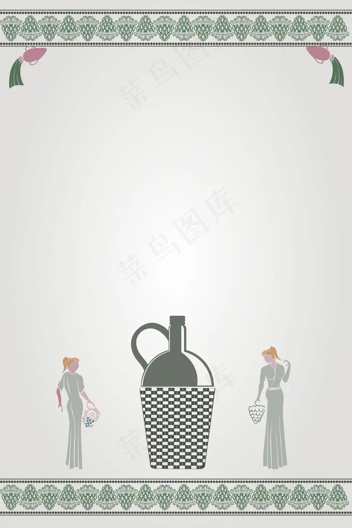 矢量古典传统欧式宫廷酿酒背景