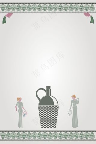 矢量古典传统欧式宫廷酿酒背景