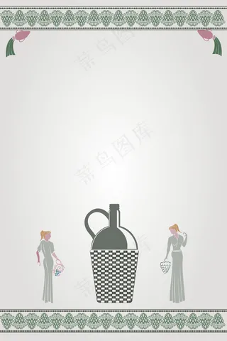 矢量古典传统欧式宫廷酿酒背景