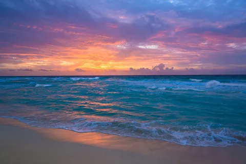 黄昏海滩风景 黄昏海滩风景