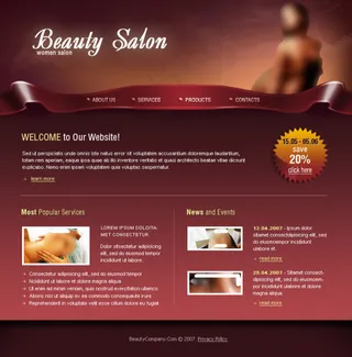 国外美容网页模板