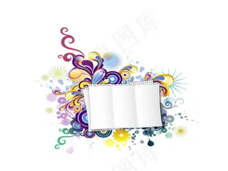 潮流图案空白文本模板矢量素材4