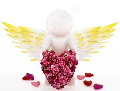 心形鲜花创意图案