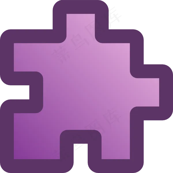 紫色的剪贴画图标拼图