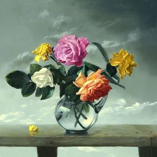 油画花卉图片 油画花卉图片