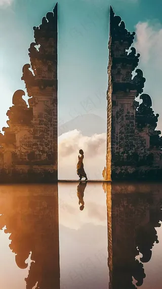 信仰宗教的人与宗教建筑高清摄影图片