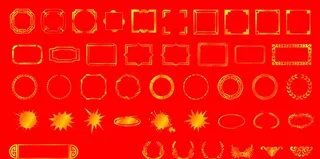 金色渐变边框图片