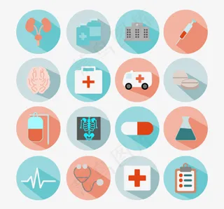 16款精致医疗图标矢量素材