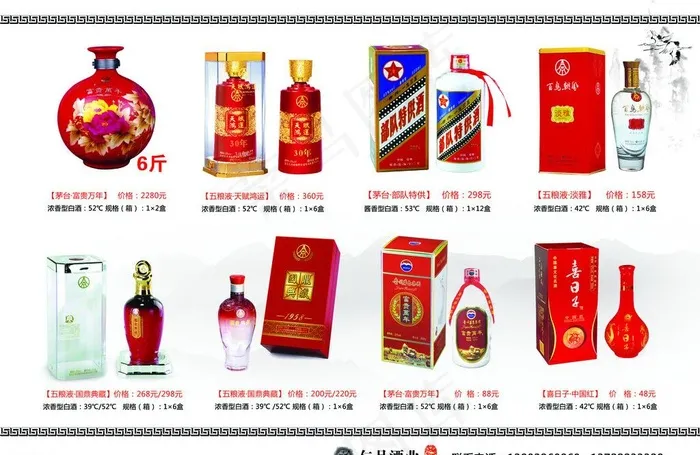 茅台 五粮液图片psd模版下载