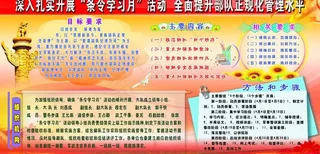 条令学习月展板图片