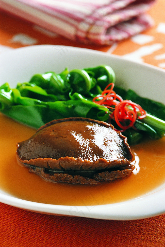 中式特色菜美味海鲜鲍鱼