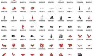 矢量火焰效果全集 包里几十个文件图...