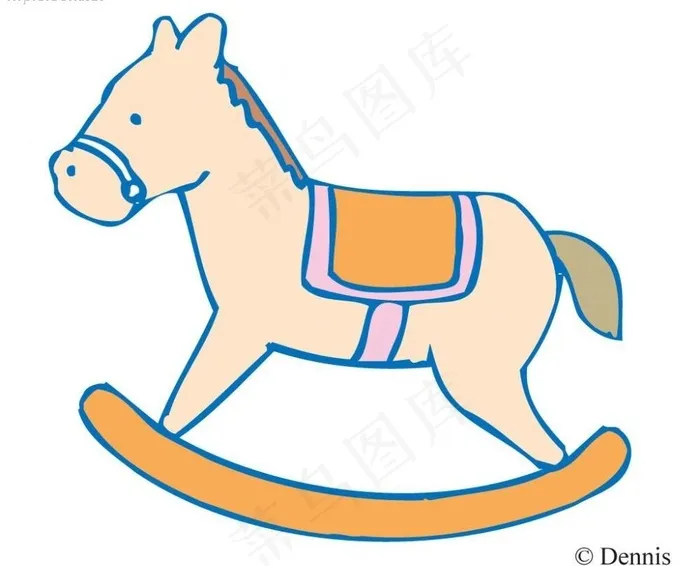 玩具摇摇马图片eps,ai矢量模版下载