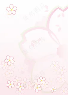 粉色花瓣水印碎花效果图