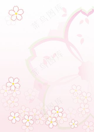 粉色花瓣水印碎花效果图