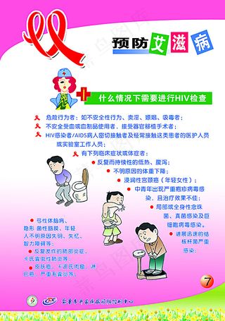 防治艾滋病宣传图片