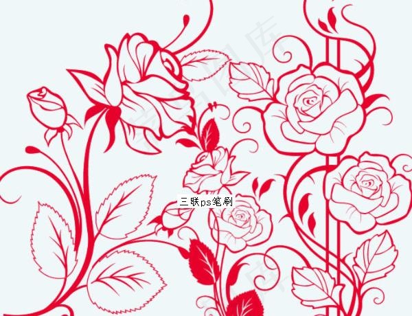 ps玫瑰花笔刷下载