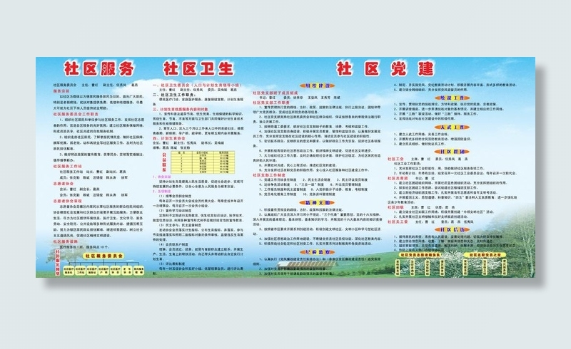 社区服务 社区卫生 社区党建图片psd模版下载