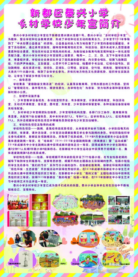 少年宫绘画作品展示展架(210X297)cdr矢量模版下载