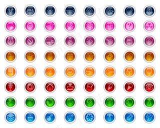 圆形图标矢量图