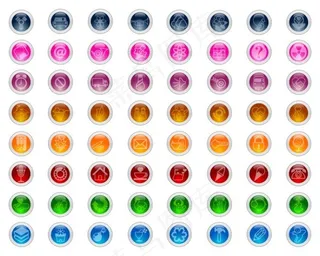 圆形图标矢量图