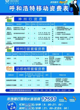 移动资费表图片