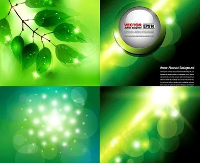 绿色梦幻光效背景矢量素材