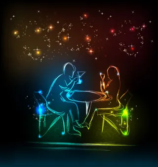 组霓虹人元素矢量图形05