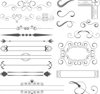 欧式花纹矢量素材图片