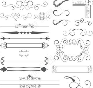 欧式花纹矢量素材图片