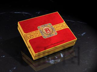 仿膳月饼包装平面图图片