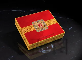 仿膳月饼包装平面图图片