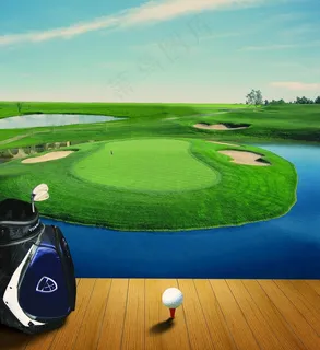 高尔夫球商务创意宣传设计海报