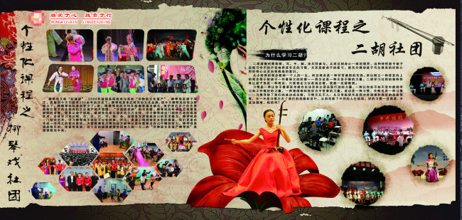 二胡 柳琴戏展板