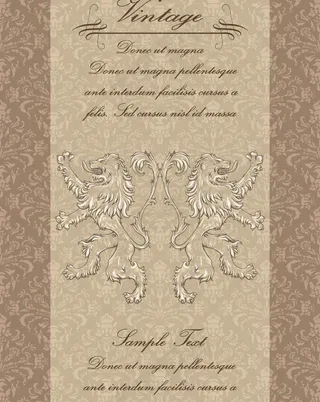 古典花纹欧式花纹底纹怪物图片