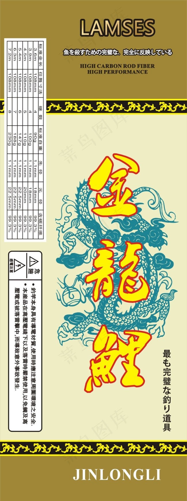 渔具盒标cdr矢量模版下载