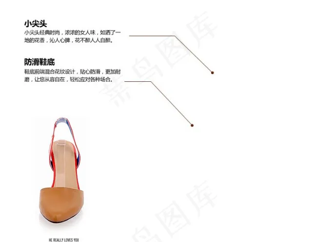 夏女鞋单鞋细节解析psd模版下载