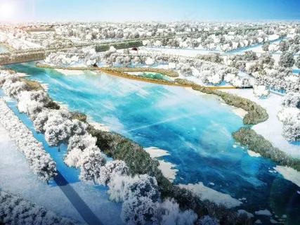 日景鸟瞰冬景效果图 日景鸟瞰冬景效果图