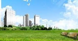 城市建筑草地绿色景观PSD素材