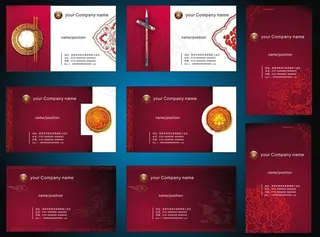 古典创意名片设计矢量素材