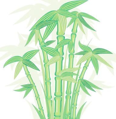 绿色竹子矢量素材
