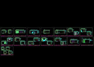 多个房间立面图