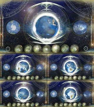 时尚科技LED地球舞台背景