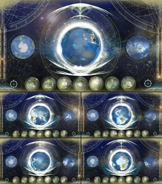 时尚科技LED地球舞台背景