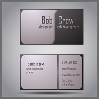 黑白与光效元素等名片创意矢量