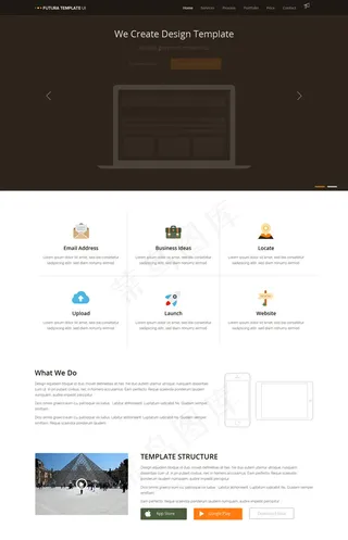 电子产品网站的HTML模板Futa...