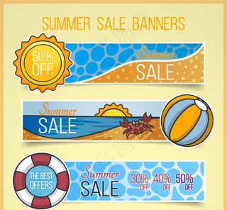 夏季折扣的横幅