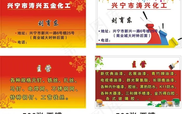 化工名片cdr矢量模版下载