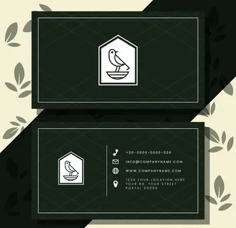 抽象鸟商务名片正反面