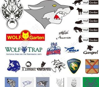 各式各样矢量狼wolf ai图片